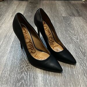 Sam Edelman Black Pointed Stiletto 5" Heels Pump Elegant Sequins MSRP $140